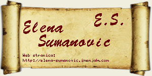 Elena Šumanović vizit kartica